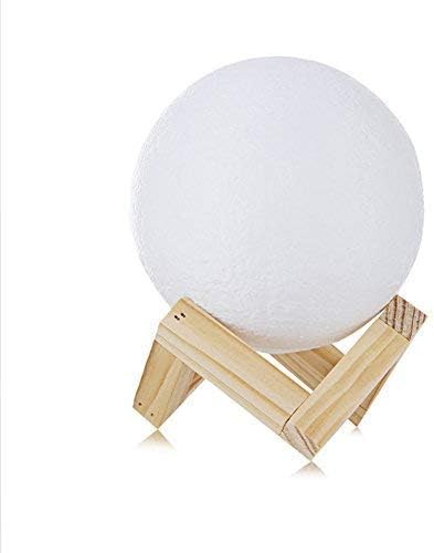 JiFengCheng USB Charging Led Night Light 3D Printing Moon Lamp Night Led Light Touch Control Brightness Two Color Change Bedside Lamps (10cm(3.95 inch))