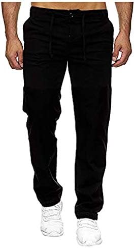 Men's Plus Size Trousers Linen Pocket Overalls Tactical Pants Lightweight Cargo