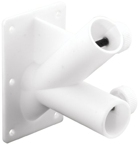 Prime-Line Products U 9374 Flag Pole Holder, 2 Hole, Off White Plastic