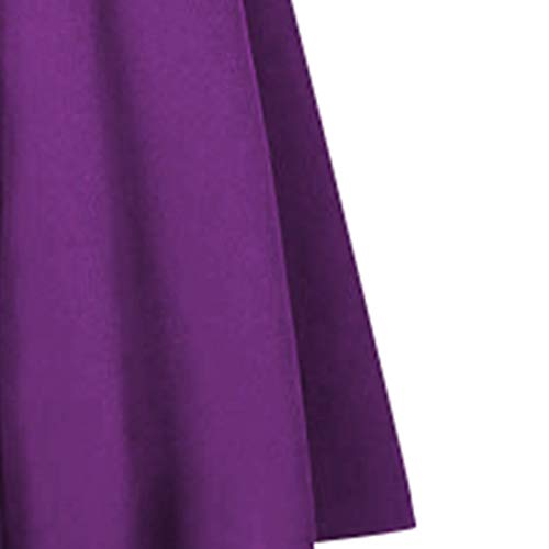 Cuekondy Women's Elegant Purple Coat Lapel Single Breasted Long Jacket Outwear Trench Coat Cardigan For Party - Thumbnail 5