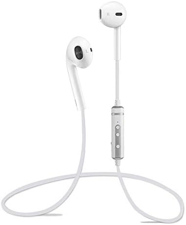 Bluetooth Headphones Wireless, Earphones Bluetooth 4.1 Sweatproof with CVC 6.0 Noise Cancelling, Sweatproof, Hands-Free, Mic Wireless Headphoners for Gym, Cycling, Driving, Travelling and More (white)
