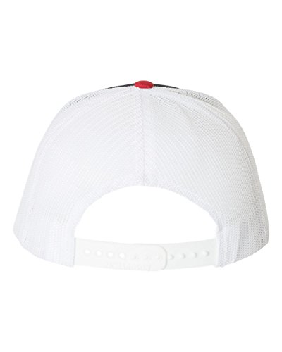 Richardson 112 Trucker Snapback Cap Navy/ White/ Red Adjustable