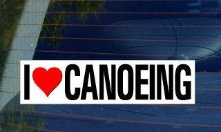 I Love Heart CANOEING - Sticker Graphic - Personalized Sticker Custom Sticker Street Sign Graphic