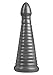 Doc Johnson American Bombshell - Rockeye - Vac-U-Lock and F Machine Compatible Dildo or Butt Plug - Gunmetal Grey