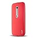 J&D Case Compatible for Moto G (3rd Gen) Case, [Drop Protection] [Slim Cushion] Shock Resistant Protective TPU Slim Case for Motorola Moto G (3rd Generation, 2015 Released) Bumper Case - Red