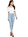 May&Maya Women's Off Shoulder with Ruffle Overlay Bodysuit (M, White)