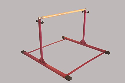 Gymnastics Bar Adjustable 3' to 5' Model DX Barney Purple, 1.5" Dia. Solid Hardwood, Very Sturdy From Gym2dance - Thumbnail 6