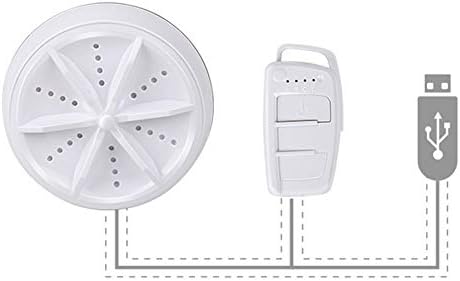 Ultrasonic Washing Machine, 3 in 1 Mini Portable USB Spin Dryer Laundry Washer Turbine Washing Machine for Travel and Children's Laundry