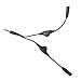 LOTOS 3.5mm Male Stereo to Double Female Audio Headphone Splitter Cable with Dual Volume Control Splitter Suit for All Earphone Headphone