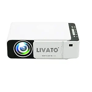 Livato T5 WiFi HD Projector with Built-in YouTube Supports WiFi,HDMI,AV in,USB, Screencast Miracast Mini Portable 4000 lm LCD Corded Portable Projector for Home and Office (1 Year Warranty)