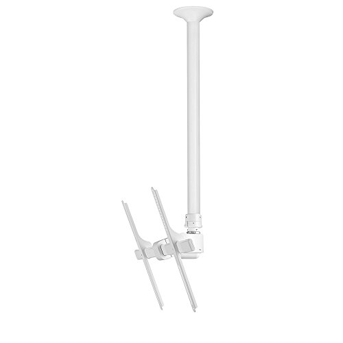 Atdec TH-3070-CTLW Ceiling Mount with Long Drop Length for Displays up to 143-Pound, 74.8-Inch, White