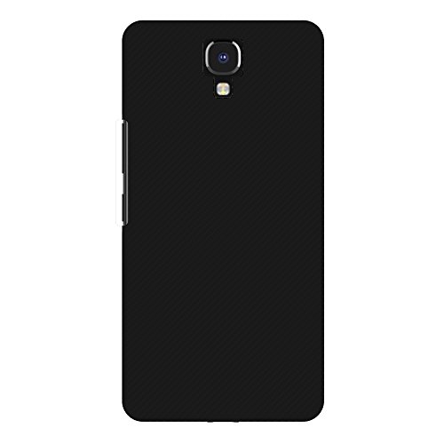 AMZER Slim Fit Handcrafted Designer Printed Hard Shell Case Back Cover for Infinix Note 4 - Carbon Black With Texture
