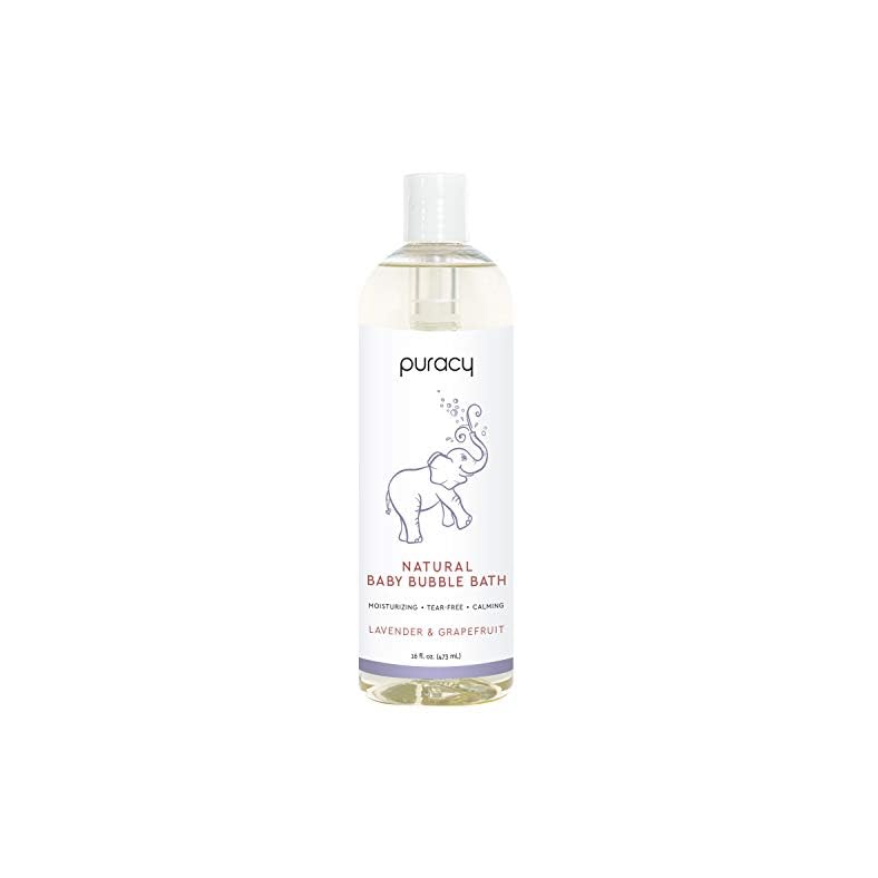 Puracy Natural Baby Bubble Bath, Lavender & Vanilla, Tear-Free, Sulfate-Free, Hypoallergenic, 16 Ounce