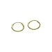 14k Yellow Gold Small Endless Tiny Hoop Earrings 10mm