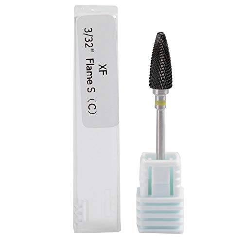 Nail Drill Bits, Ceramic Flame Grinding Head Cylinder Shape Nail Art Cutter F/M/C/XC for Polishing Drill Accessories Electric Nail File(20ST)