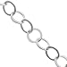 Amazon Collection Sterling Silver Flat Circle-Link Chain Necklace