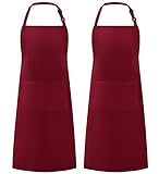 Syntus 2 Pack Adjustable Bib Apron Waterdrop