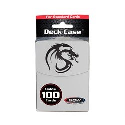 1 BCW Deck Box / Case - White - Holds 100 Cards