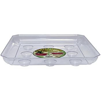 CWP SQDS-1000 Heavy Gauge Footed Square Carpet Saver Saucer, 10-Inch by 10-Inch, Clear