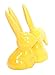 Bunny Rabbit Ring Holder, Yellow Ceramic Engagement & Wedding Ring Holder, Measures 2.75