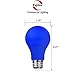 Explux Commercial Lighting Dimmable LED A19 Blue Light Bulbs, 60W Equivalent, Direct LED Color Emission, 25000 Hours, 4-Pack