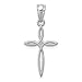 IceCarats 14K Solid White Gold Passion Holy Cross Necklace Religious Chain Pendant Jesus Christ Charm 25mm x 12mm Only