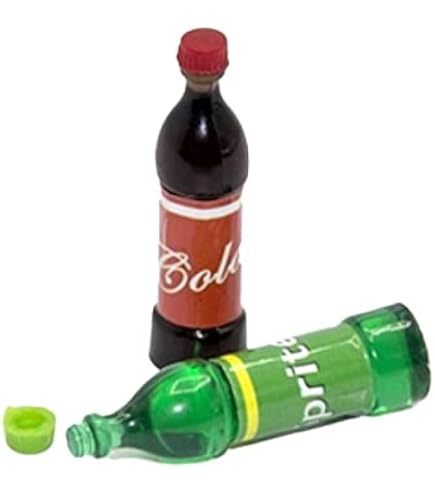 Accessoires Miniatures Melody Jane - 2 Bouteilles De Soda Cola Et Citron - Échelle 1:12