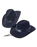Country Black Cow Boy or Girl Cow Boy Felt Costume Hat