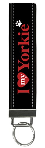I Love My Yorkie Wristlet Key Chain