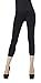 D&K Monarchy Black Plus Sized Capri Leggings