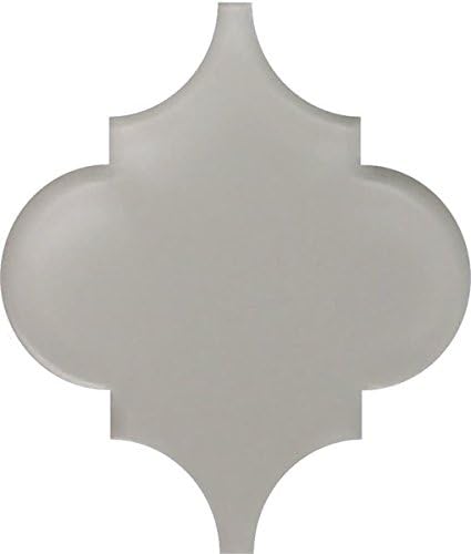 Small Sample Country Cottage Light Taupe Arabesque Glass Mosaic