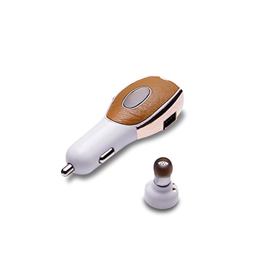 Ayayasky Bluetooth Earphone Dual USB Super Fast Car Charger (White) - Thumbnail 2