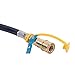 SHINESTAR 12FT RV Propane Quick Connect Hose with 1/4-Inch Male Plug, Propane Extension Hose Kit for Camper, Low Pressure