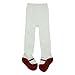 ComiFun Baby Girl Cotton Leggings, Christmas Infant Toddler White Solid Mary Jane Shoe Look Soft Cotton Gift Leggings Pantyhose,1 Pair,6-12 Months