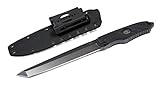 Hoffner Beast Tactical Fixed Blade Knife - 7 Inch Smooth Edge Blade, Full Tang 440C Stainless Steel Drop Point Tanto Blade, G10 Grip, MOLLE Compatible Kydex Sheath