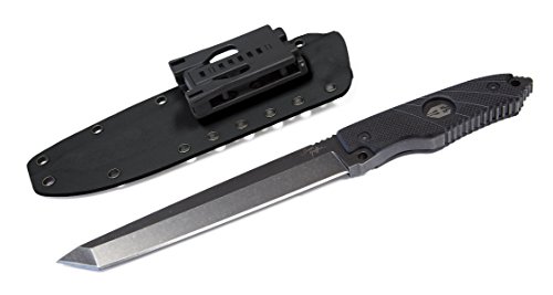 Hoffner Beast Tactical Fixed Blade Knife - 7 Inch Smooth Edge Blade, Full Tang 440C Stainless Steel Drop Point Tanto Blade, G10 Grip, MOLLE Compatible Kydex Sheath