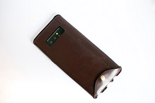 Samsung note 8 phone case leather dark brown