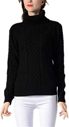 Pullover Ladies Rough-Knit Long-Sleeved Winter Young Sweater Turtleneck Shirt Stricktop Tops Basic Solid Colors Leisure Easy Knit Sweater