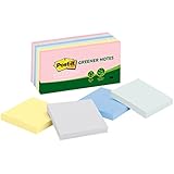 Post-it Greener Notes, 3 in x 3 in, Helsinki Collection, 100 Sheets/Pad, 12 Pads/Pack (654-RP-A)