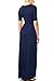 82 Days Women'S Rayon Span Jersey Maxi Long Dress with Elastic Waistband - Navy S