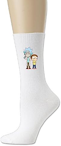 White Rick And Morty Geek Comfort Crew Cotton Socks For Guys Size One Size