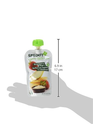 SPROUT ORGANICS SUPERBLEND WITH STRAWBERRY BANANA AND BUTTERNUT SQUASH, 4 OZ POUCH