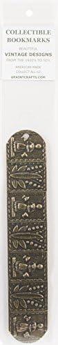Frank Morrow Company U-Paint Collectible Vintage Antique Silver Bookmark-Folk Scene- Milk Maid &amp; Flowers