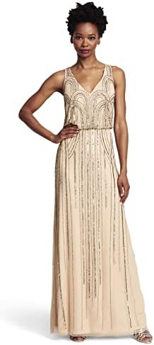 adrianna papell beaded dress long blouson Amazon.com: Adrianna Papell Women's Beaded Blouson Long Dress, Dusty Emerald, 4 : Clothing, Shoes & Jewelry