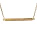 chelseachicNYC Handmade Brush Metal Abstract Bar Necklace Matte Gold