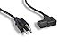 Cablelera 6' North American Power Cord, NEMA 5-15P and IEC-60320-C13 Right Angle, Black (ZADA15PC-06)