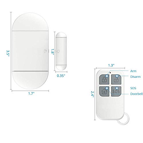Door Window Alarm for Home Pool Kids Safety with 2 Remote Controls Door Entry Burglar Magnetic Sensor Alert Kit for Store Garage 130dB 4 Alarm Mode