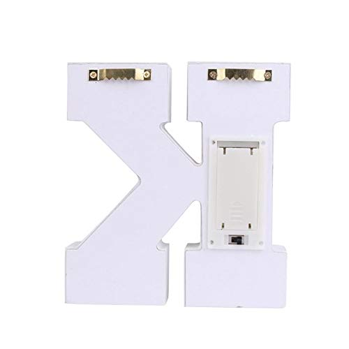 Lannmart Romantic Indoor Letter Lumineu Wall Night Lamp White Wooden Letter K LED Marquee Sign Alphabet Light UP Night Light - Thumbnail 4