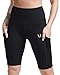 FIRM ABS Stretch Active Shorts Running Cycling Workout Short Leggings for Women Black L