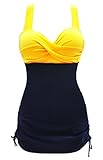 Swimsuit, Abary Wrinkles Slim Fit One-Piece Dress Tank